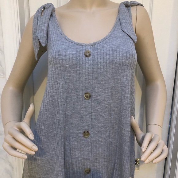 GREY RIBBED TANK TOP - Picture 3 of 6
